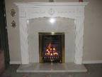 Complete Fireplace White wooden classic surround. Solid....